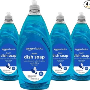 Amazon Basics Dish Soap, Fresh Scent, 30 fl oz, Pack of 4