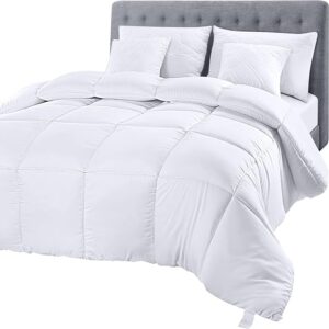 Utopia Bedding Comforter Duvet Insert – Quilted Comforter with Corner Tabs – Box Stitched Down Alternative Comforter (King, White)